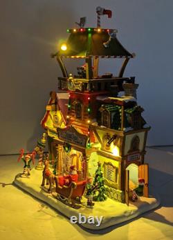 Lemax Santa's Wonderland Village NORTH POLE CONTROL TOWER With Adapter #25864