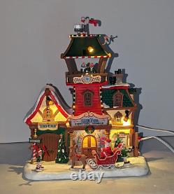 Lemax Santa's Wonderland Village NORTH POLE CONTROL TOWER With Adapter #25864