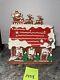 Lighted 13 North Pole Village Reindeer Barn Gingerbread Santa Valerie Parr Hill