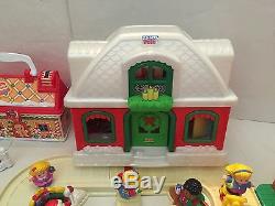 Little People Christmas North Pole Village Train Track Station House Toy Set Lot