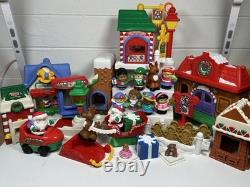 Little People North Pole Village Pieces & Figures Santa Christmas Huge Lot