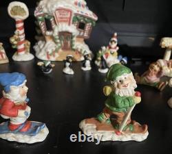 Lot Of VTG 1991 Mercuries North Pole Ceramic Village 18 Pieces