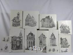 Lot of 13 Dept 56 Heritage Village Collection North Pole Illuminated Buildings