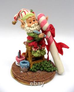 Lot of 7 Vintage ENESCO NORTH POLE VILLAGE Elves Santa's Workshop & BOXES 1986