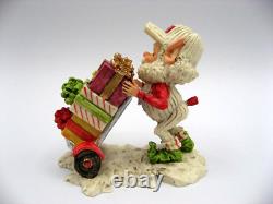 Lot of 7 Vintage ENESCO NORTH POLE VILLAGE Elves Santa's Workshop & BOXES 1986