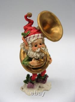 Lot of 7 Vintage ENESCO NORTH POLE VILLAGE Elves Santa's Workshop & BOXES 1986