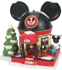 Mickey's Ear Hat Shop Department 56 Disney Village 6007177 mouse lit building Z