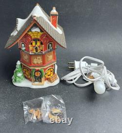 NEW Department 56 North Pole Series Santa' Finest Wooden Toy Shop Lights Up RET