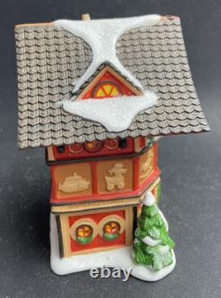 NEW Department 56 North Pole Series Santa' Finest Wooden Toy Shop Lights Up RET