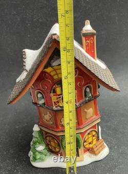 NEW Department 56 North Pole Series Santa' Finest Wooden Toy Shop Lights Up RET
