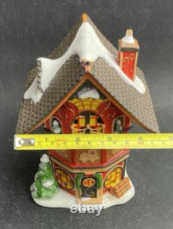 NEW Department 56 North Pole Series Santa' Finest Wooden Toy Shop Lights Up RET