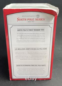 NEW Department 56 North Pole Series Santa' Finest Wooden Toy Shop Lights Up RET