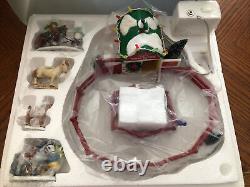 NEW Dept 56 56776 Lucky Pony Rides Horse Ranch Barn North Pole Christmas Village