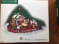 NEW Dept 56 56776 Lucky Pony Rides Horse Ranch Barn North Pole Christmas Village