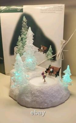 NEW MOTOR UPGRADED Dept 56 Ice & Snow Skating Pond RARE! NORTH POLE VILLAGE