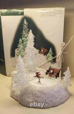 NEW MOTOR UPGRADED Dept 56 Ice & Snow Skating Pond RARE! NORTH POLE VILLAGE