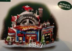 NIB Dept 56 Hot Wheels Custom Car Shop North Pole Village Retired 2006 #56784