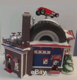 NIB Dept 56 Hot Wheels Custom Car Shop North Pole Village Retired 2006 #56784