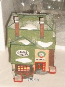 NIB Dept #56 North Pole Series #5625-1 Elfie's Sleds & Skates Heritage Village