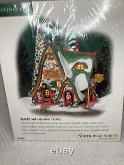 New Dept 56 Hand Carved Nutcracker Factory North Pole Snow Village Christmas