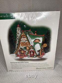 New Dept 56 Hand Carved Nutcracker Factory North Pole Snow Village Christmas