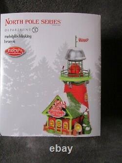 North Pole Series, Dept. 56, Rudolph's Blinking Beacon NEW