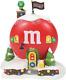 North Pole Village Collection Red's M&m Cottage Lit Building- Hand Crafted Paint