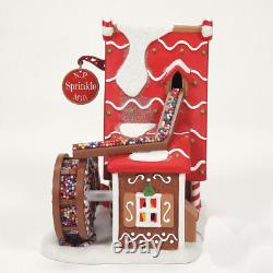 North Pole Village Collection Sprinkle Cookie Mill Animated Lit Building- Hand C