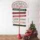 North Pole Village Directional Sign Stand Holiday Christmas Decor