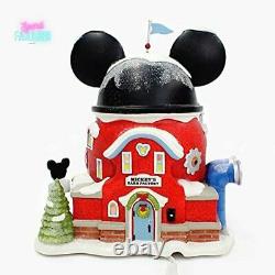 North Pole Village Disney Mickey Miniature LED Building House Christmas Decor