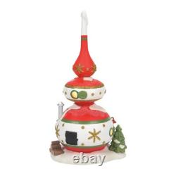 North Pole Village Finny's Ornament House Lit Building, 9.5 Inch, Multicolor