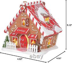 North Pole Village Ginger'S Cottage Lit Building, 5.12 Inch, Multicolor