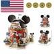 North Pole Village Mickey's Ear Factory Miniature Lit Building 6.69 Inch