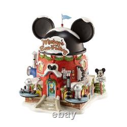 North Pole Village Mickey's Ear Factory Miniature Lit Building 6.69 Inch