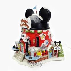 North Pole Village Mickey's Ear Factory Miniature Lit Building 6.69 Inch