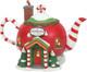 North Pole Village Peppermint Tea Shop Lit Building, 5.32 Inch, Multicolor