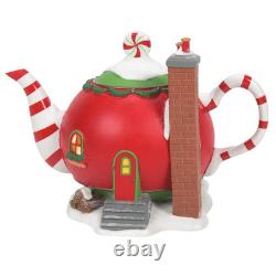 North Pole Village Peppermint Tea Shop Lit Building, 5.32 Inch, Multicolor