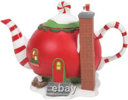 North Pole Village Peppermint Tea Shop Lit Building, 5.32 Inch, Multicolor