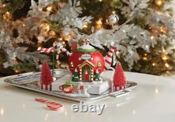 North Pole Village Peppermint Tea Shop Lit Building, 5.32 Inch, Multicolor