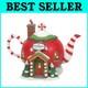 North Pole Village Peppermint Tea Shop Lit Building Handcrafted Holiday Charm
