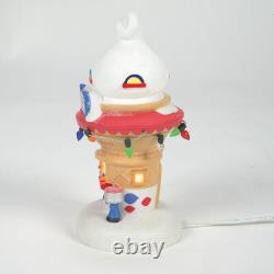 North Pole Village Santa'S Dairy Queen Ice Cream Cone Lit Building, 5.2 Inch, Mu