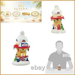 North Pole Village Santa's Dairy Queen Ice Cream Cone Lit Building 5.2