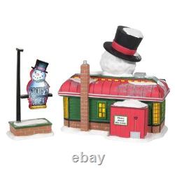 North Pole Village Snowy's Diner Lit Building and Accessory Set, 6.5 Inch, Mu North Pole Village Snowy's Diner Lit Building and Accessory Set, 6.5 Inch, Mu