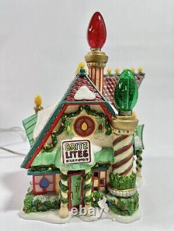 RARE DEPT 56 North Pole Series BRITE LITES BULB FACTORY Christmas Village House