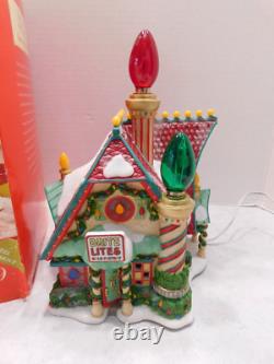 RARE DEPT 56 North Pole Series BRITE LITES BULB FACTORY Christmas Village House