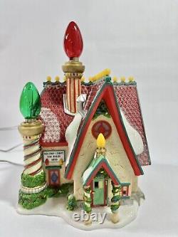 RARE DEPT 56 North Pole Series BRITE LITES BULB FACTORY Christmas Village House