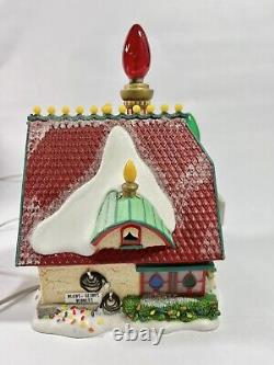 RARE DEPT 56 North Pole Series BRITE LITES BULB FACTORY Christmas Village House