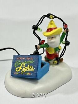 RARE DEPT 56 North Pole Series BRITE LITES BULB FACTORY Christmas Village House