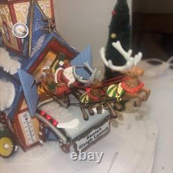 RARE Department 56 Santa's Sleigh Launch North Pole Series Christmas Village