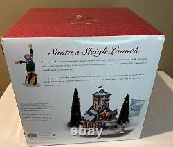 RARE Department 56 Santa's Sleigh Launch North Pole Series Christmas Village NIB